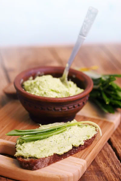 Savory snacks, wild garlic — Stock Photo, Image