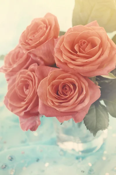 Orange roses, vintage — Stock Photo, Image