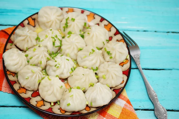 Khinkali with pork — Stock Photo, Image