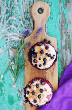 yaban mersini Pies, üstten görünüm  