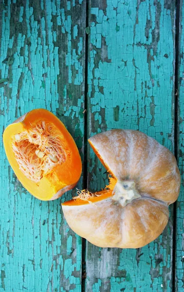 Orange pumpkin, top view — Stock Photo, Image