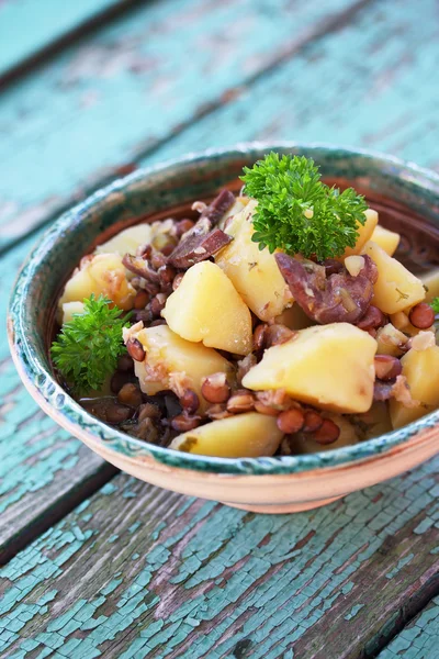 Stew with lentils — Stock Photo, Image