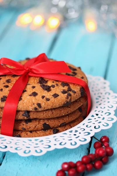 Biscoitos de chocolate em um prato — Fotografia de Stock