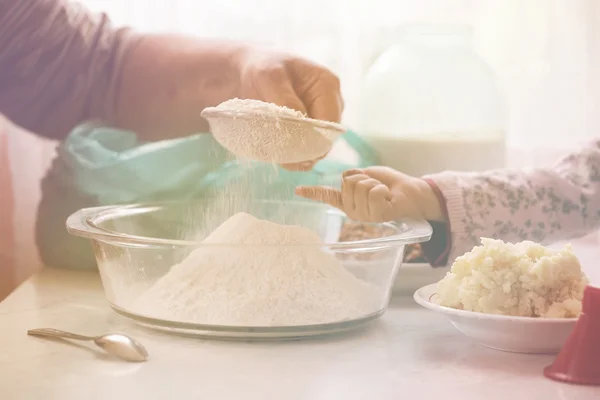 Spróbuj Przesianej mąki — Zdjęcie stockowe