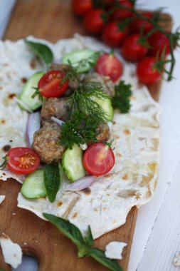 Ev yapımı Pide, üstten görünüm