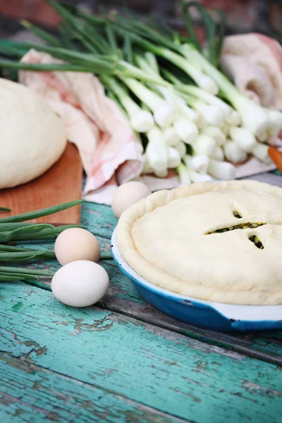 Pie with onion — Stock Photo, Image