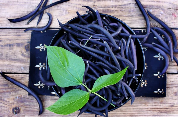 Blue beans, top view — Stock Photo, Image