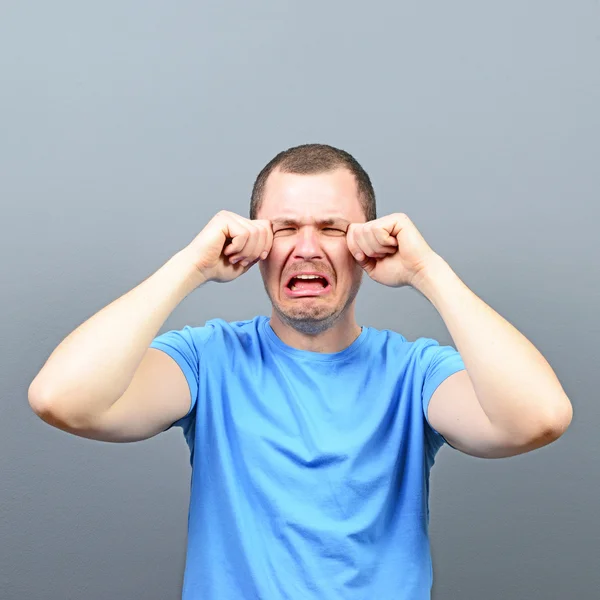 Portrait of a man crying — Stock Photo, Image
