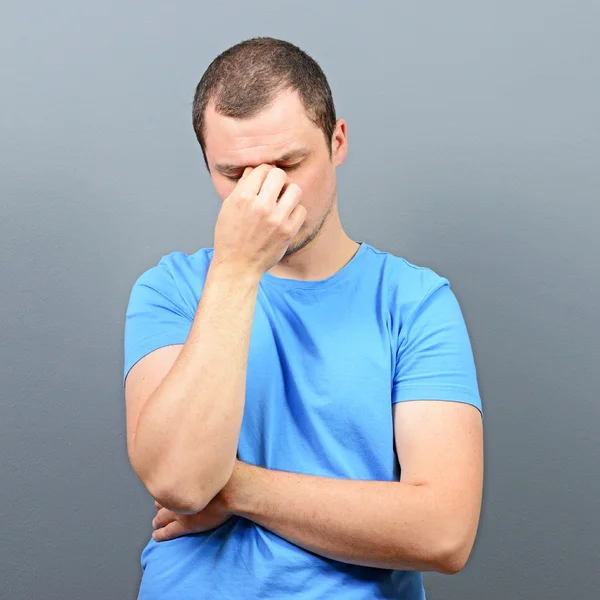 Portrait of a man suffering from headache — Stock Photo, Image