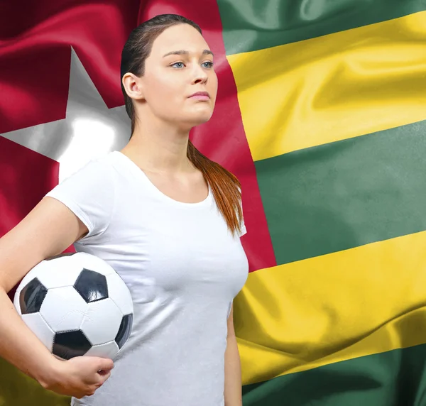Stolze Fußballfan aus Togo — Stockfoto