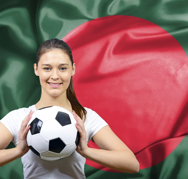 Stolze Fußballfan von bangladesh — Stockfoto