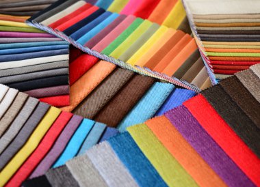 Grup çok renkli kumaş 