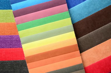 Grup çok renkli kumaş 