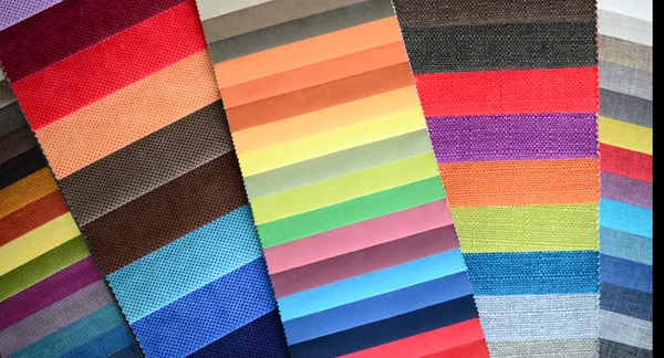 Group of multicolored fabrics — Stock Photo, Image