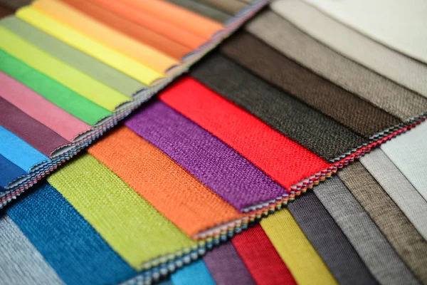 Group of multicolored fabrics — Stock Photo, Image