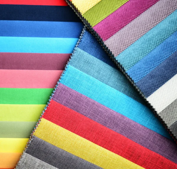 Group of multicolored fabrics — Stock Photo, Image