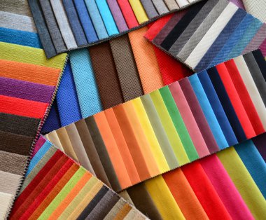 Grup çok renkli kumaş 