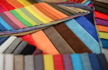 Grup çok renkli kumaş 