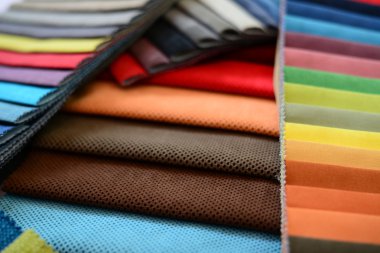 Grup çok renkli kumaş 