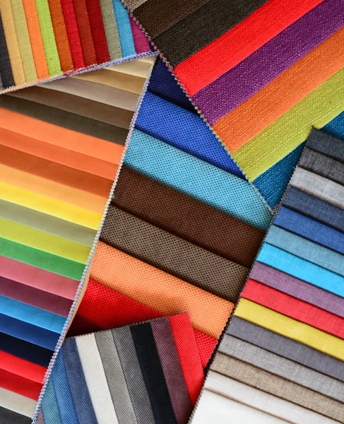 Group of multicolored fabrics — Stock Photo, Image