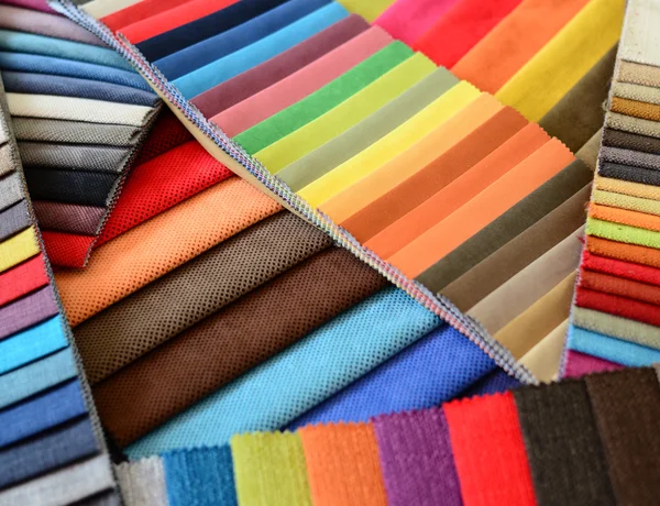 Group of multicolored fabrics — Stock Photo, Image