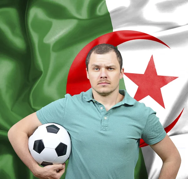 Stolzer Fußballfan aus Algerien — Stockfoto