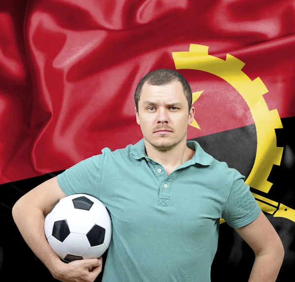 Angola gurur futbol hayranıyım — Stok fotoğraf