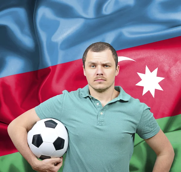 アゼルバイジャンの誇りに思ってサッカーファン — ストック写真