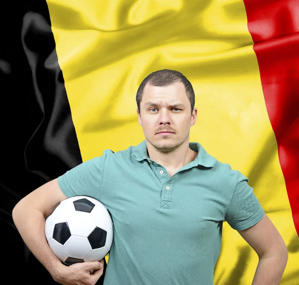 Trots op voetbalfan van België — Stockfoto