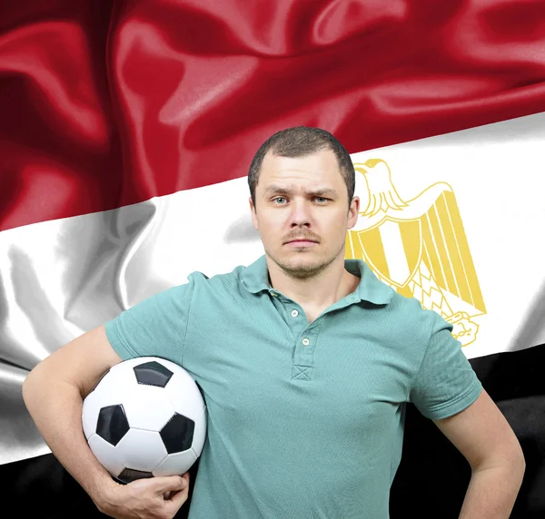 Stolzer Fußballfan Ägyptens — Stockfoto