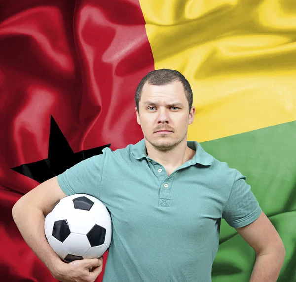 ギニア ・ ビサウの誇りに思ってサッカーファン — ストック写真
