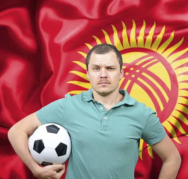 Trots op voetbalfan van Kirgizië — Stockfoto