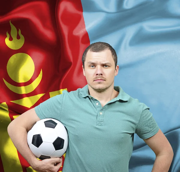 Orgulloso fanático del fútbol de Mongolia —  Fotos de Stock