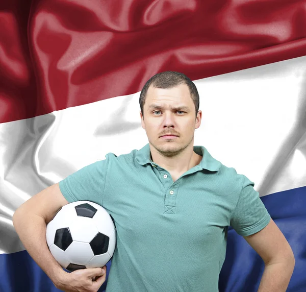 Orgulloso fanático del fútbol de Holanda —  Fotos de Stock