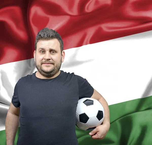 Stolzer Fußballfan Ungarns — Stockfoto