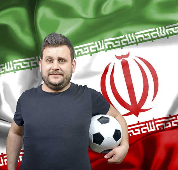 Büszke focirajongó, Irán — Stock Fotó