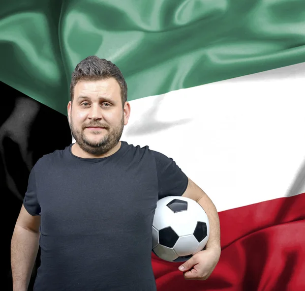 Büszke focirajongó, Kuvait — Stock Fotó