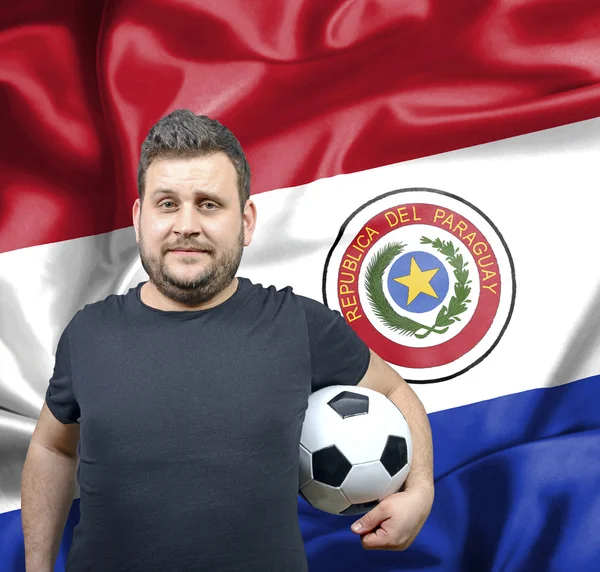 Paraguay gurur futbol hayranıyım — Stok fotoğraf