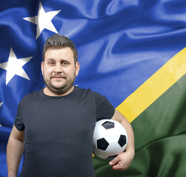 Gurur futbol fan Solomon Adaları — Stok fotoğraf