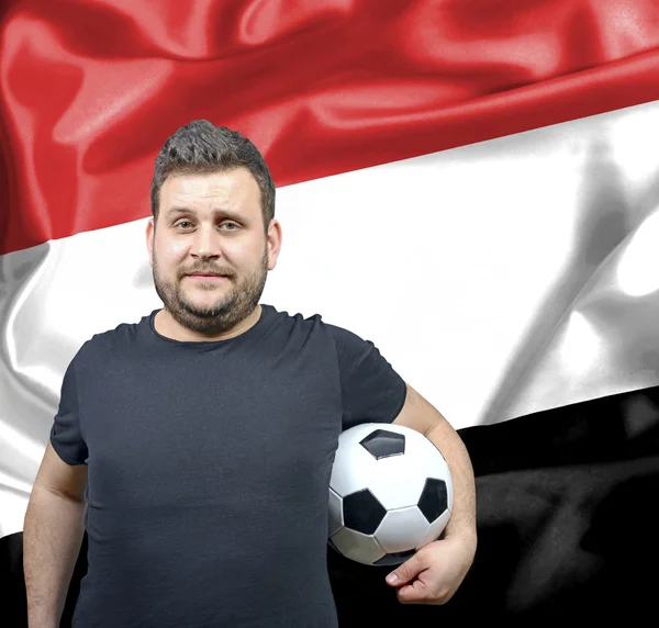 イエメンの誇りに思ってサッカーファン — ストック写真