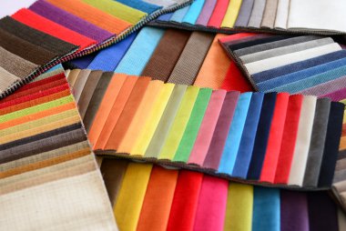 Grup çok renkli kumaş 