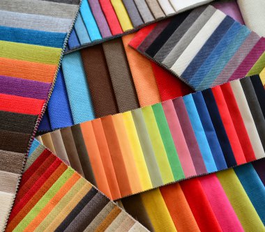 Grup çok renkli kumaş 