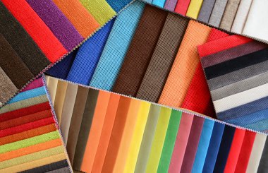 Grup çok renkli kumaş 