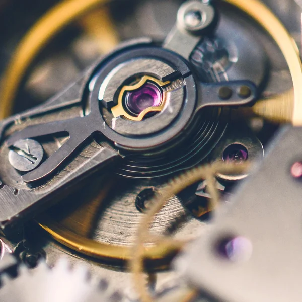 Extreme macro shot of watch mechanism — Stock Photo, Image