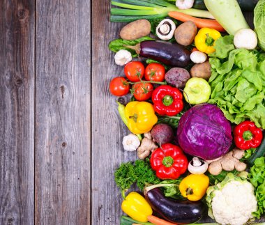 büyük grup ahşap tablo - kaliteli s taze sebze