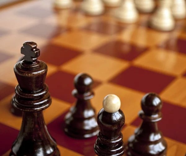 Chess game macro — Stock Photo, Image