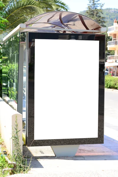 Blank billboard on the city street — Stock Photo, Image