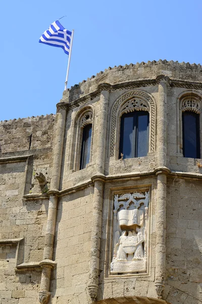 Castillo de Rodas Grecia - El Palacio del Gran Maestre de la — Foto de Stock