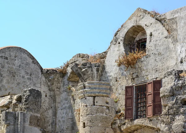 Detalle del hermoso casco antiguo de Rodas Grecia — Foto de Stock