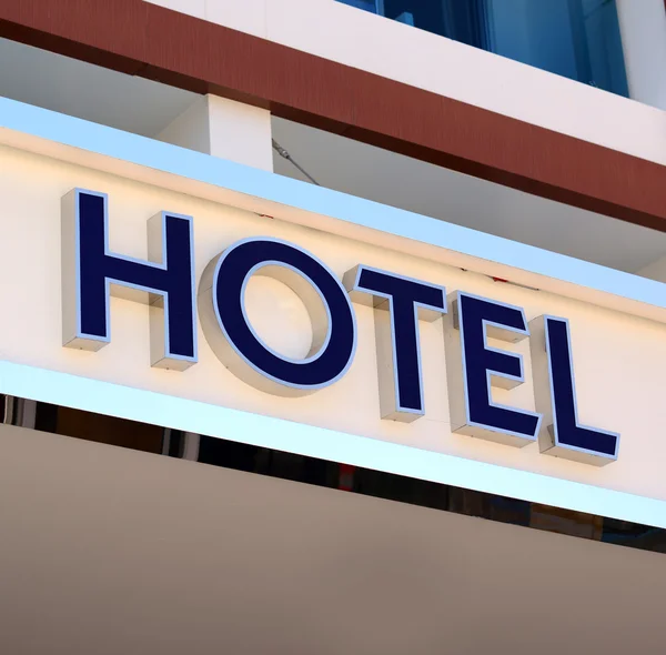 Un signo de hotel — Foto de Stock